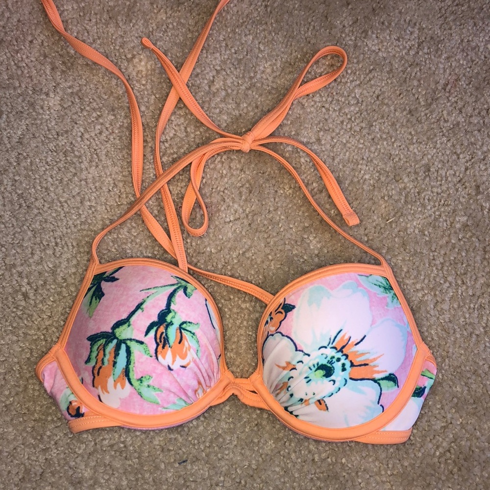 Floral bikini top